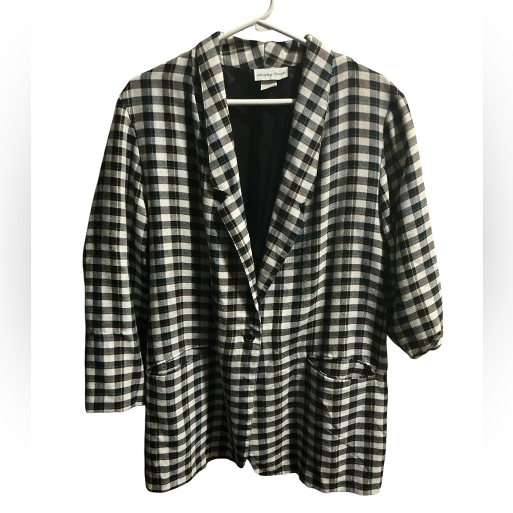 Plaid Vintage Rainbow Blazer size 14 - Picture 2 of 7